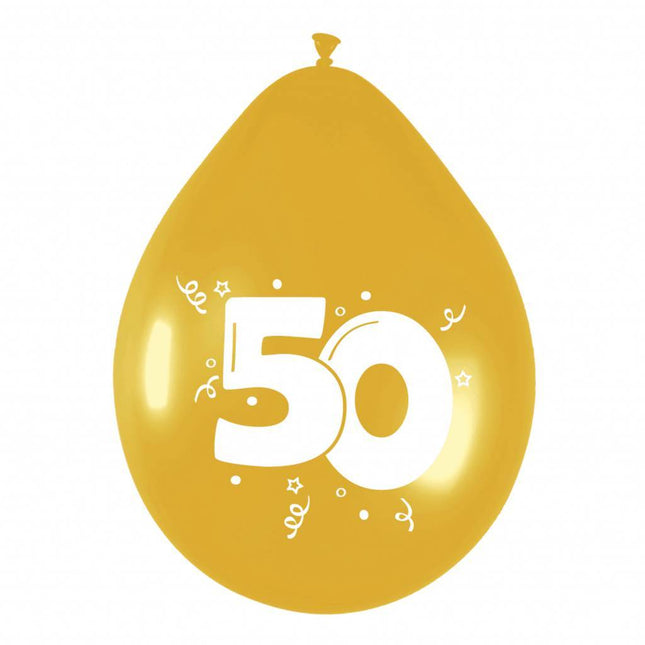 Ballons 50 Gold Party 30cm 6Stk