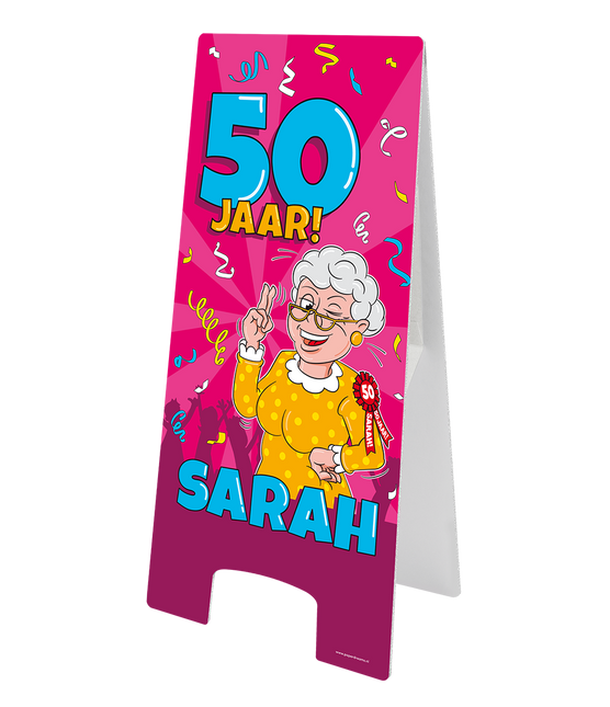 Warnschild Sarah Cartoon 58cm