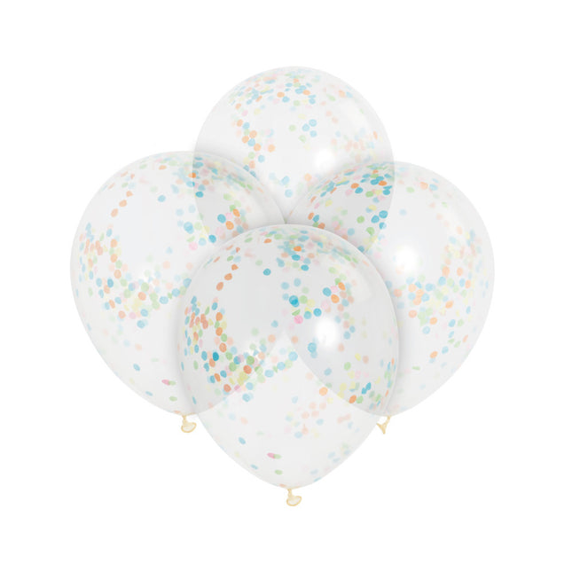 Konfetti Ballons Bunt 30,5cm 6Stk