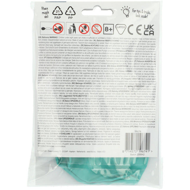 Mintgrüner Ballon Puder Pistache 80cm