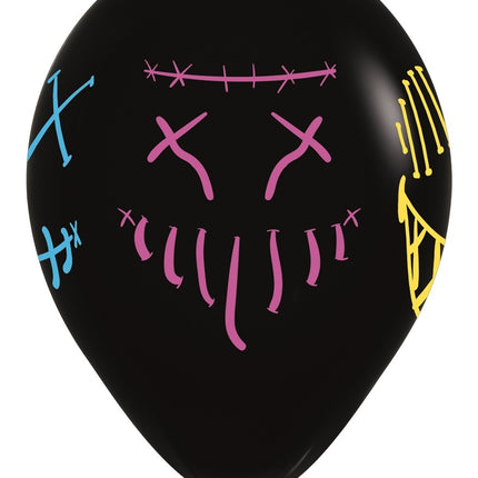 Ballons Masken Neon Tinte Schwarz 30cm 25Stk