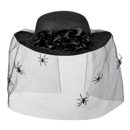 Halloween Hut Spinne Schleier