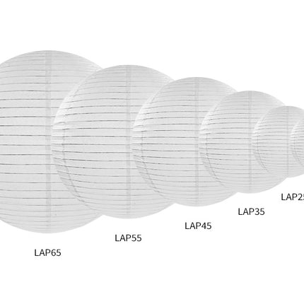 Weiße Laterne rund 45cm