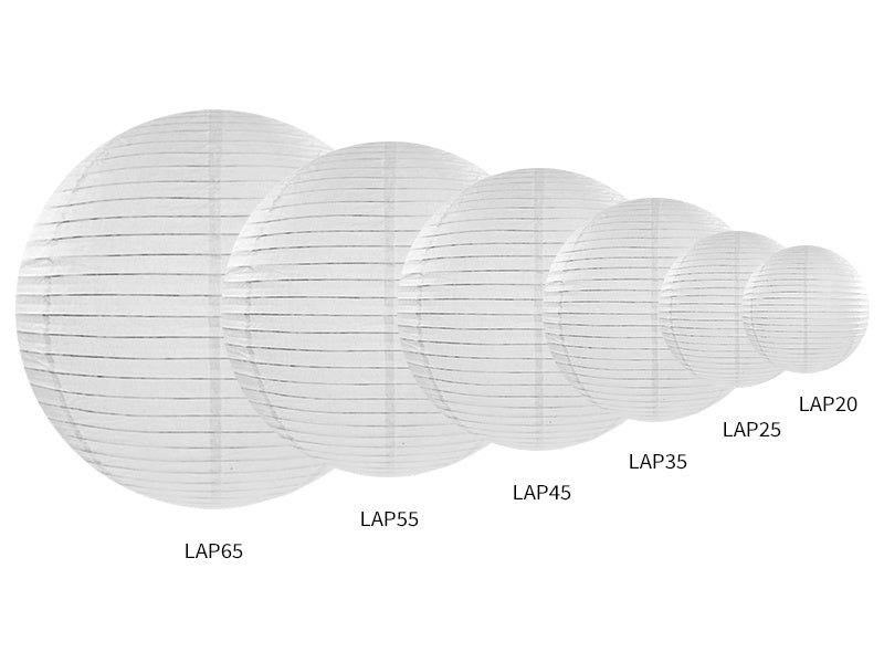 Weiße Laterne rund 45cm