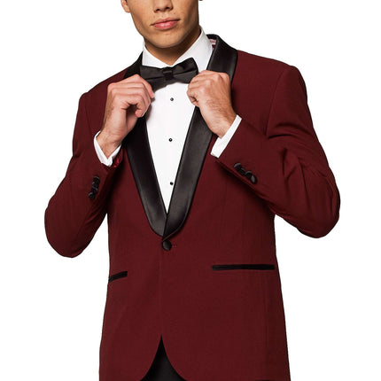 Bordeauxroter Smoking Männer <tc>OppoSuits</tc>