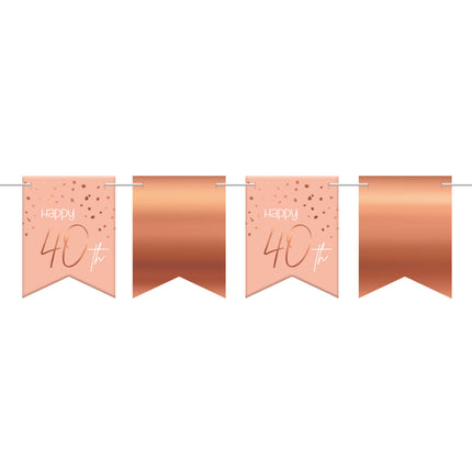 Girlanden 40 Jahre Rose Gold 6m