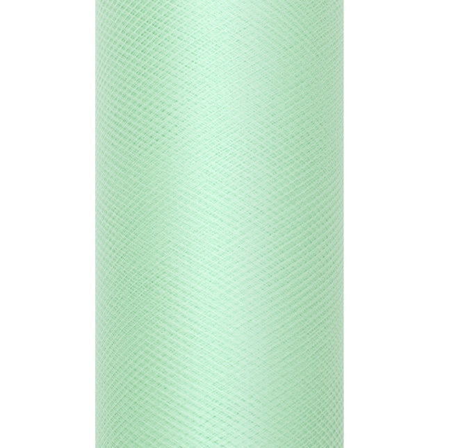 Mintgrüne Tüllrolle 15cm 9m