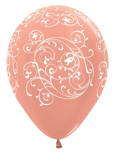 Ballons Filigran Metallic Rose Gold 30cm 25Stk