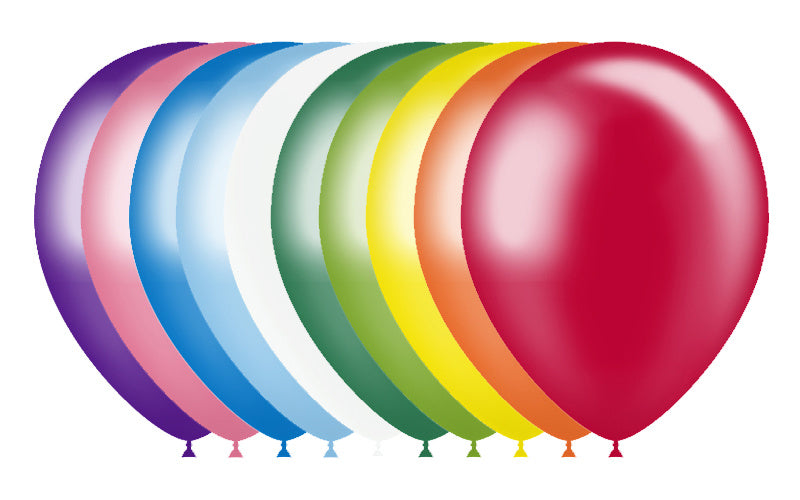 Bunte Ballons Metallic 25cm 50Stk