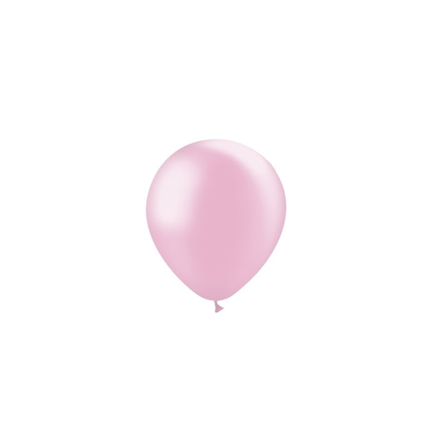 Hellrosa Ballons Metallic 13cm 100Stk