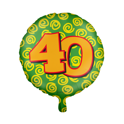 Heliumballon 40 Jahre Bunt Leer 46cm