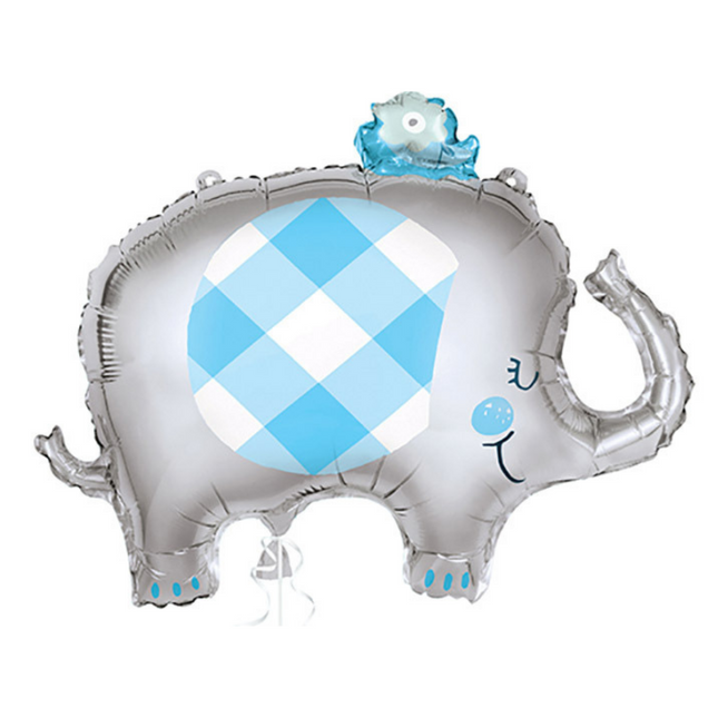 Folienballon Baby Elefant Blau 74cm