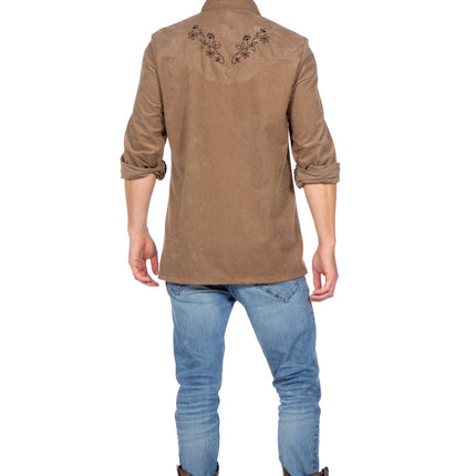 Western Bluse Braun Männer