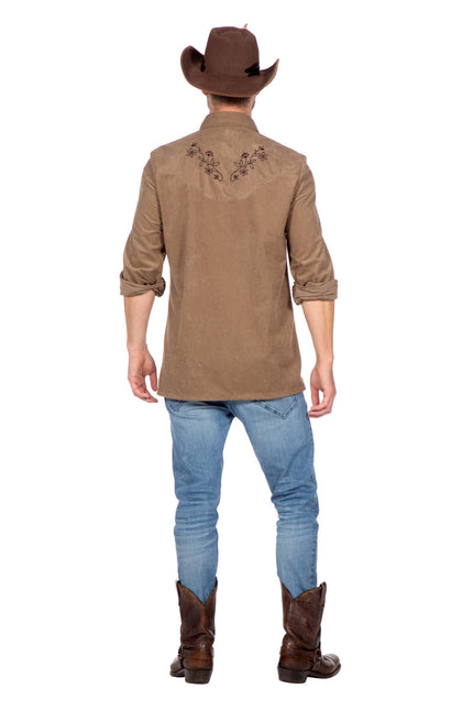 Western Bluse Braun Männer