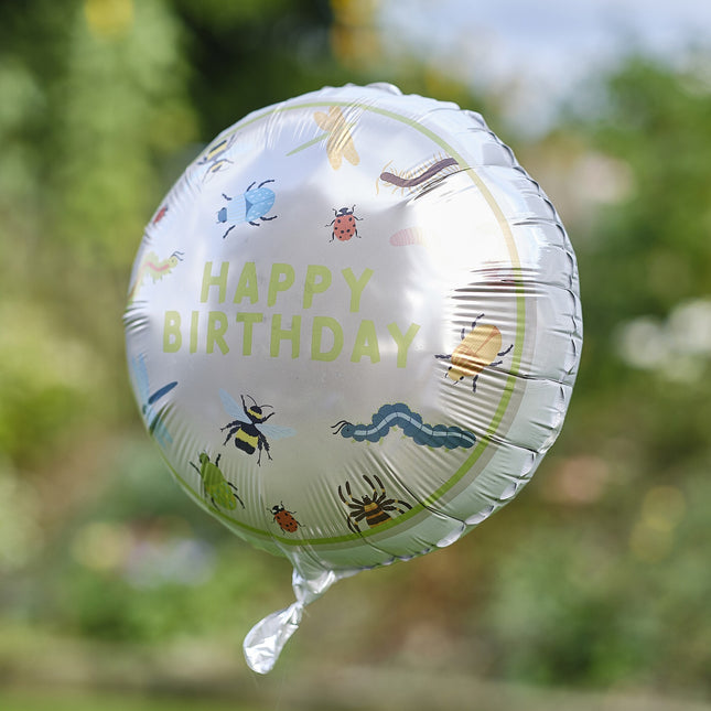 Happy Birthday Helium Ballon Insekt Leer 43cm