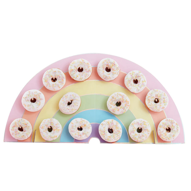 Regenbogen Tischdekoration Donut Standard 64cm