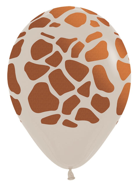 Ballons Giraffe Weiß Sand Kupfer Tinte 30cm 25Stk