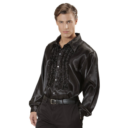 Disco 70S Bluse Schwarz Männer