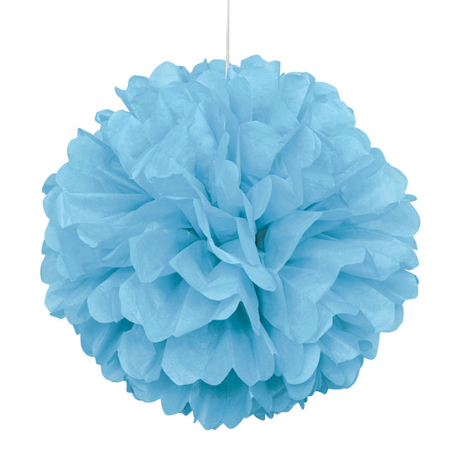 Pompon Hellblau 40cm