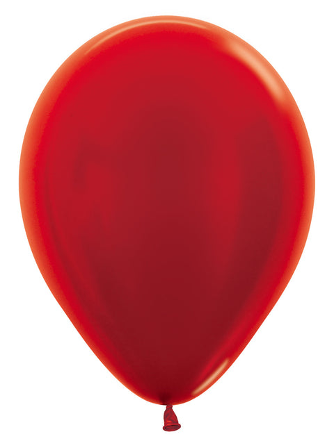 Ballons Metallic Rot 30cm 12Stk