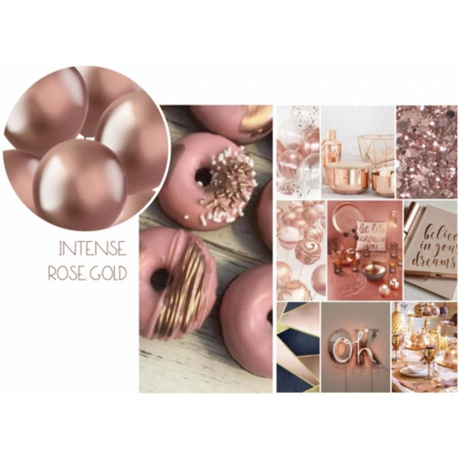 Rose Gold Ballons Chrom 33cm 10Stk