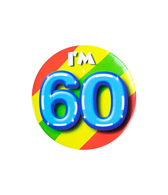 Ich bin 60 Button 60 Jahre 5.5cm