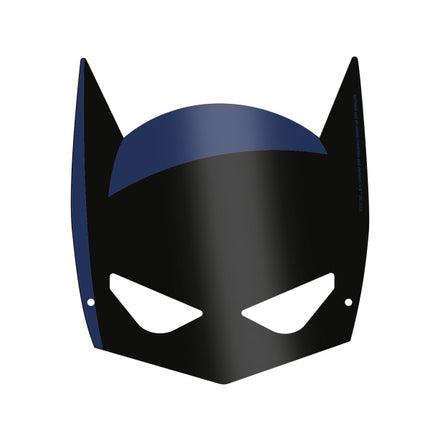 Schwarze Batman Masken 8 Stk.