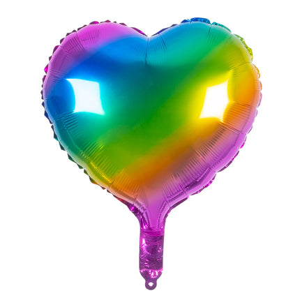 Regenbogen Helium Ballon Herz Leer 45cm