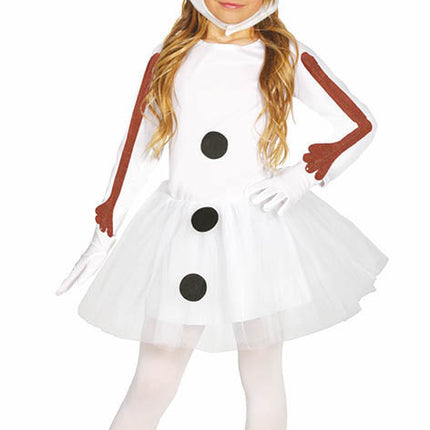 Schneemann Kleid Mädchen