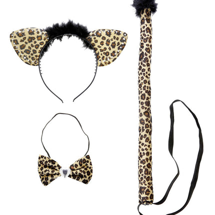 Leoparden Kostüm Set, 3 Teile