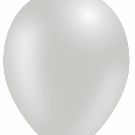 Silberne Led Ballons 30cm 5Stück