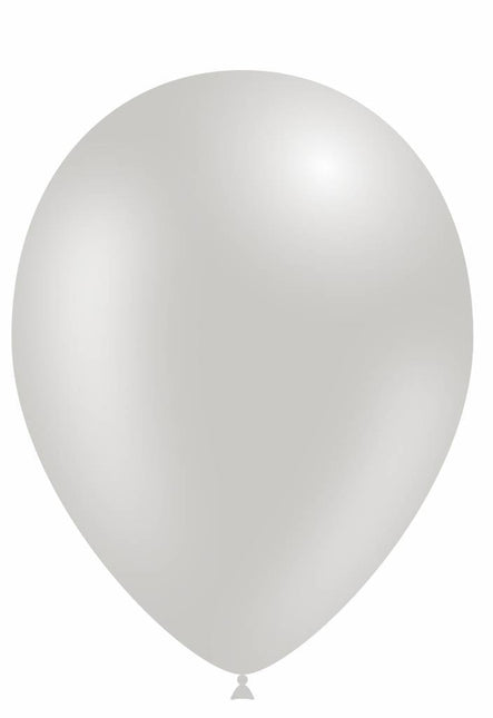 Silberne Led Ballons 30cm 5Stück