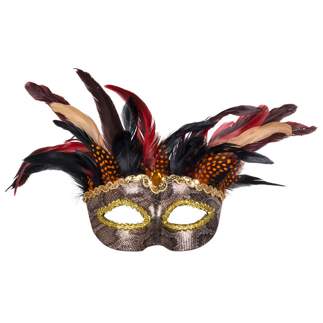 Halloween Maske Voodoo Federn