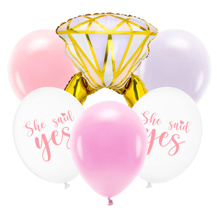 Luftballons Set She Said Yes 6pcs