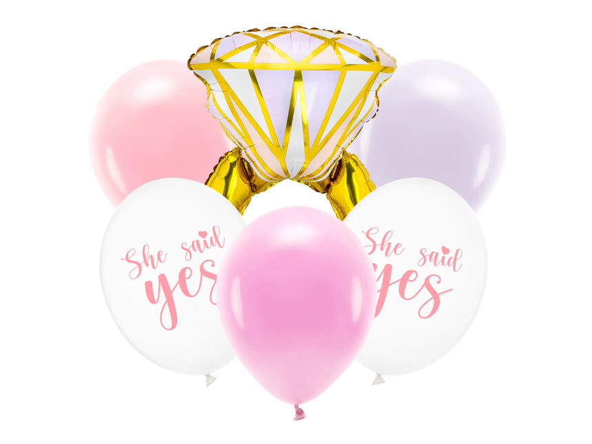 Luftballons Set She Said Yes 6pcs