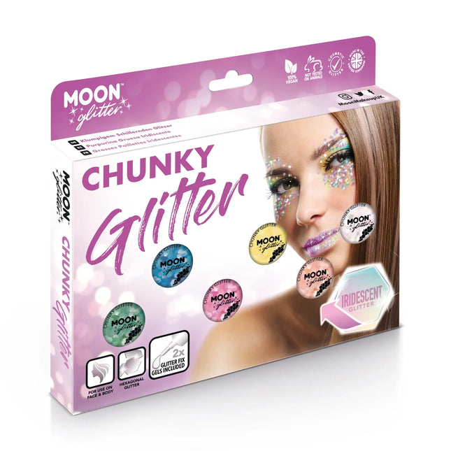 Moon Glitter Iridescent Chunky Glitter Grün 3g