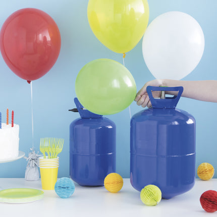 Heliumflasche mit 30 Luftballons und Schleife