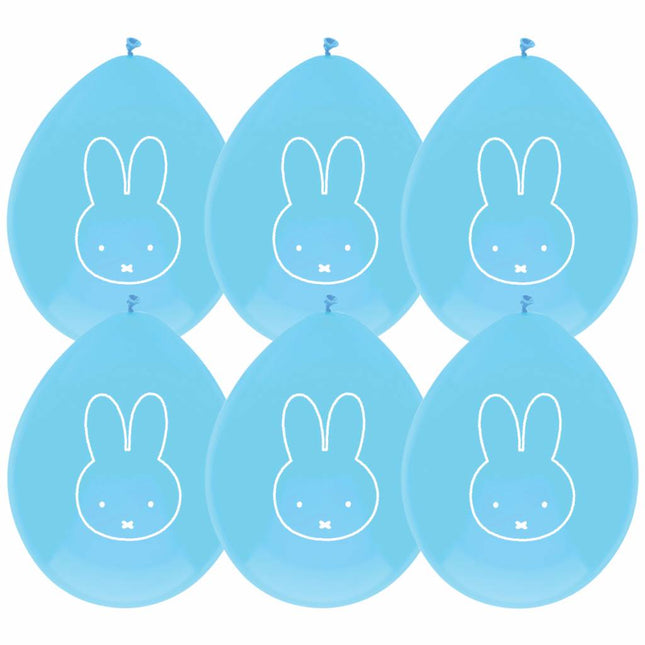 Miffy Ballons Hellblau 30cm 6Stk