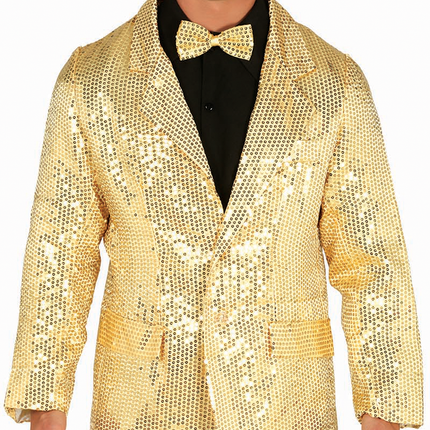 Gold Blazer Männer Pailletten