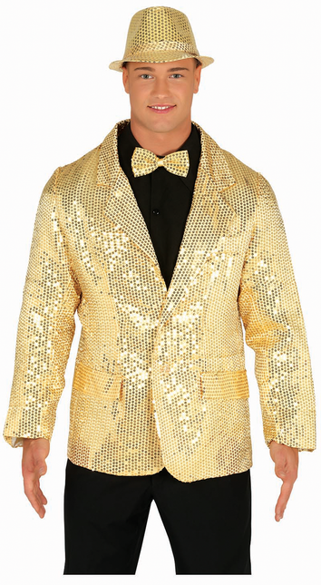 Gold Blazer Männer Pailletten