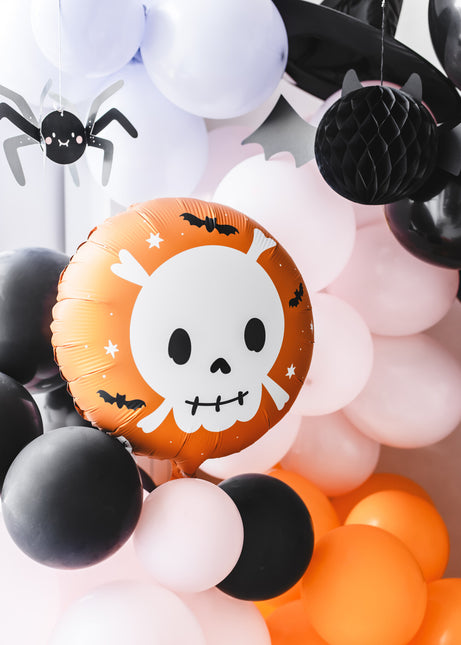 Halloween Helium Ballon Totenkopf Leer 45cm