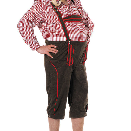 Lederhosen Schwarz Rot Männer