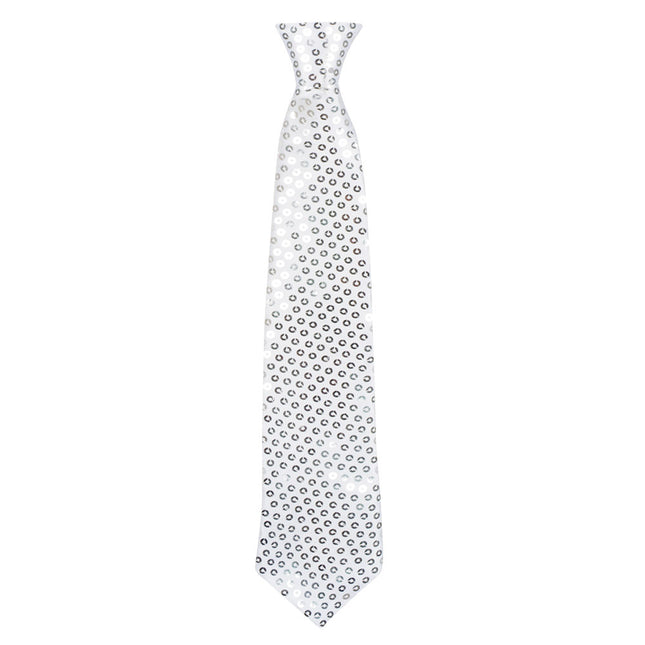 Silberne Krawatte Glitter