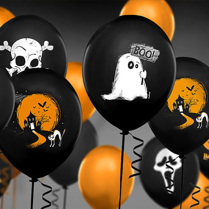 Halloween Luftballons Boo 30cm 50Stk