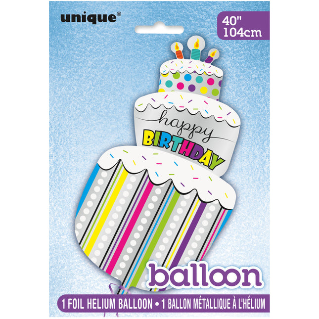 Helium Ballon Torte 102cm leer