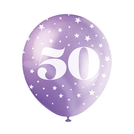 Ballons 50 Jahre Konfetti 30cm 5Stück