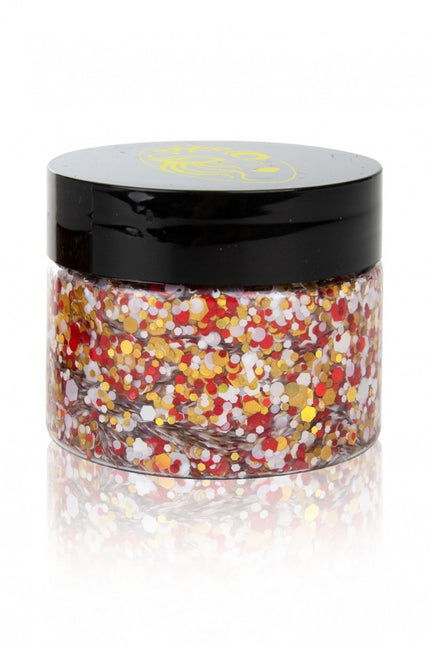 PXP Pressed Chunky Glitter Creme Big Red/White/Yellow 40ml