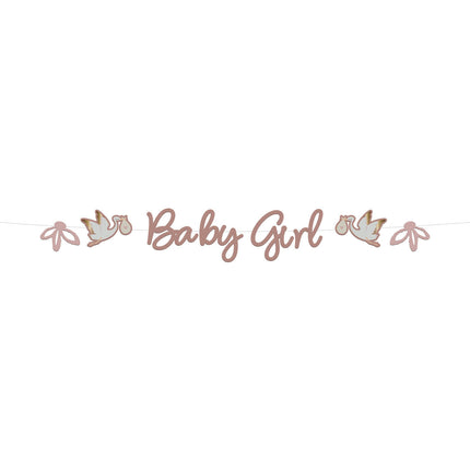 Geburtsbrief Girlande Babygirl 2m