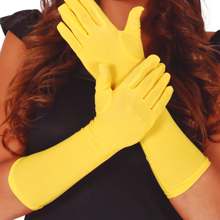 Gelbe Handschuhe 42cm