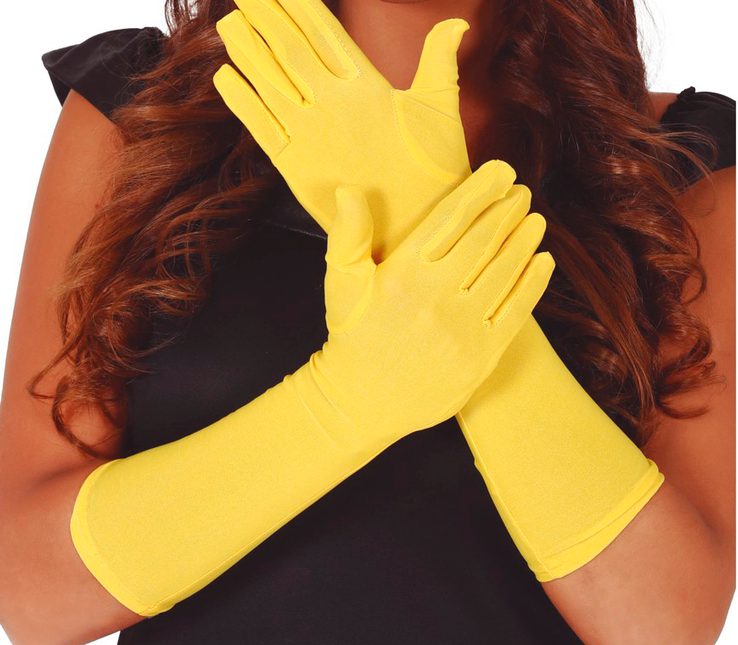 Gelbe Handschuhe 42cm